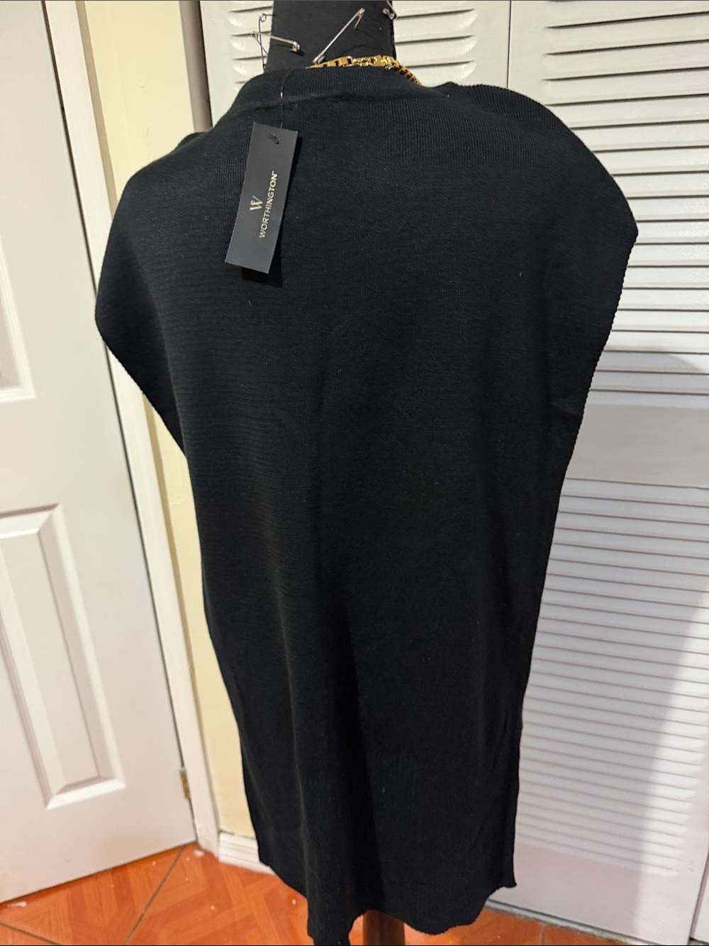 Worthington Black Sleeveless Knit Shell - Picture 3 of 3